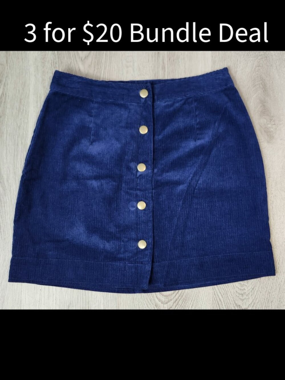 Old Navy Blue Corduroy Mini Skirt Size 0 100% cotton